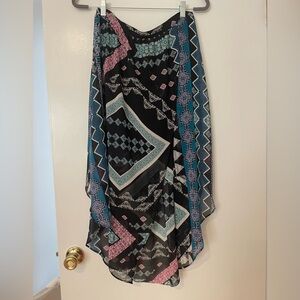 Express Multicolored Chiffon Skirt